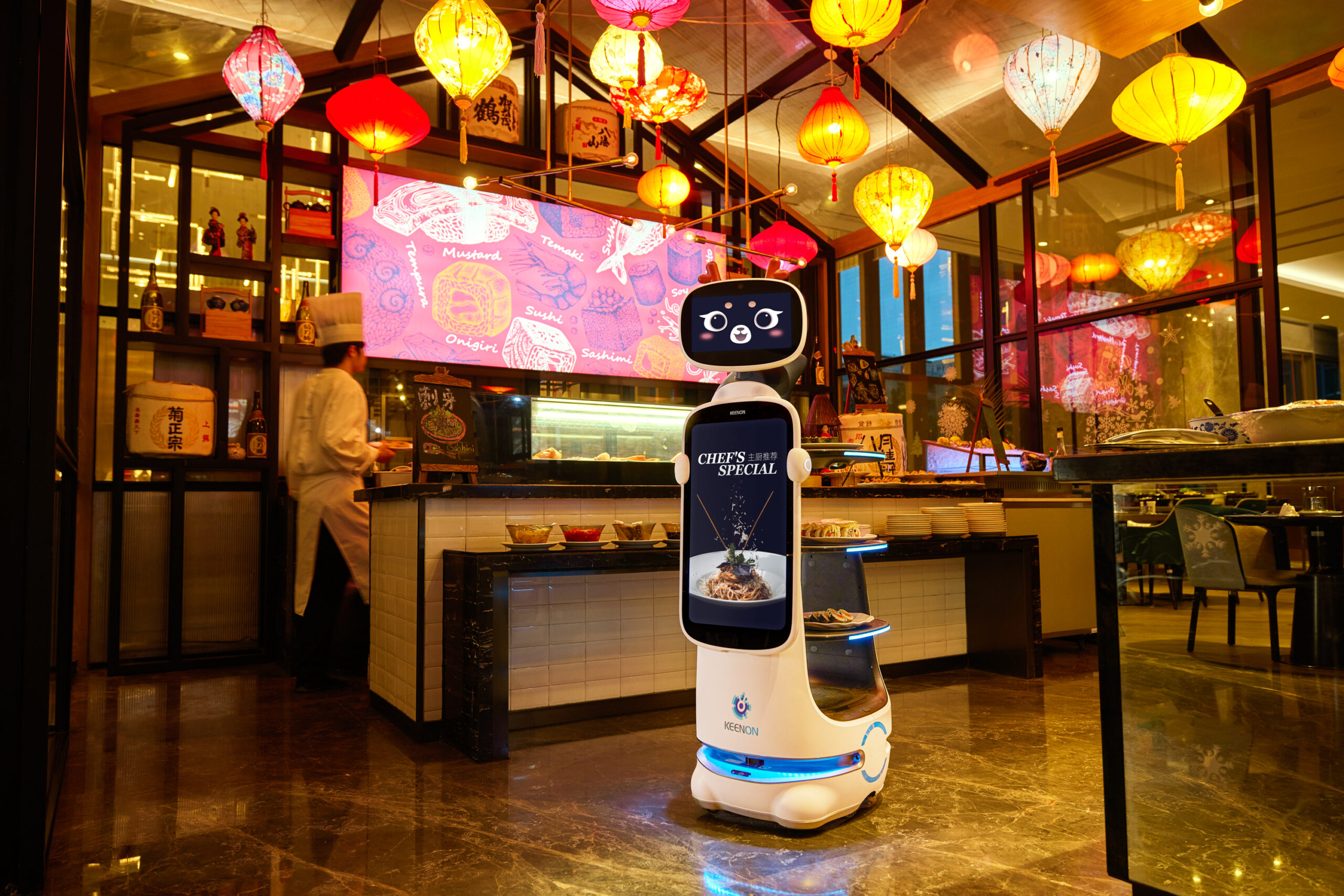 หุ่นยนต์บริการอาหาร DINERBOT T10